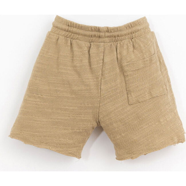 Heathered Jersey Drawstring Shorts, Beige - Shorts - 2