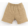 Heathered Jersey Drawstring Shorts, Beige - Shorts - 2