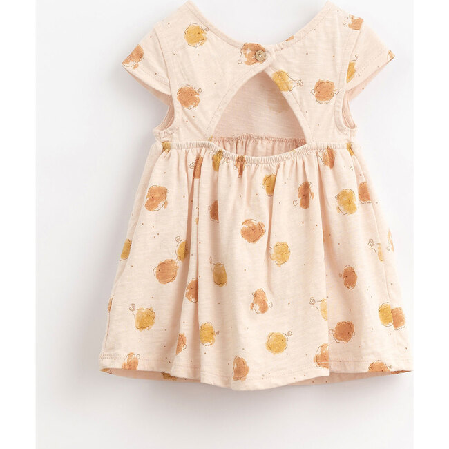 All-Over Blowfish Graphic Print Cap Sleeve Dress, Baby Pink - Dresses - 2