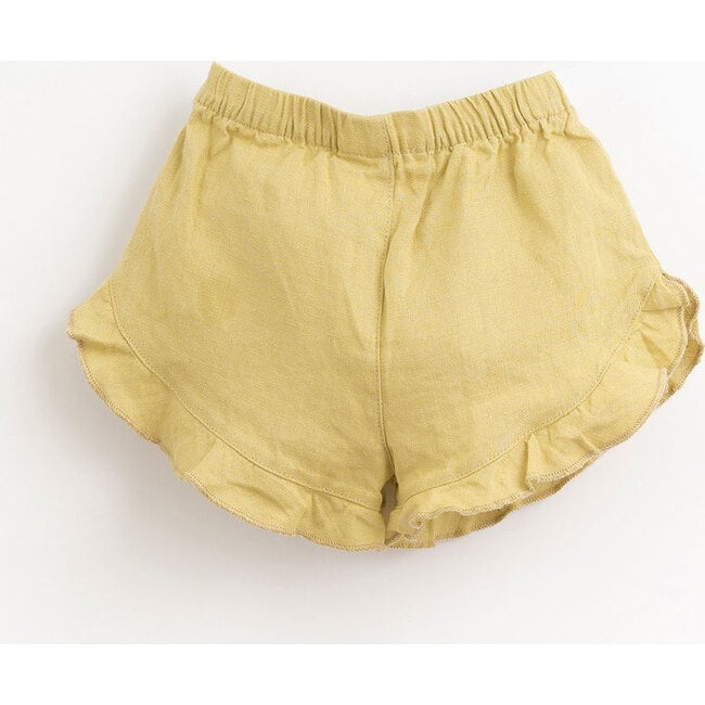 Ruffle Edge Drawstring Shorts, Green - Shorts - 2