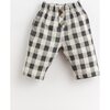 Woven Checked Pants, Black And White - Pants - 1 - thumbnail
