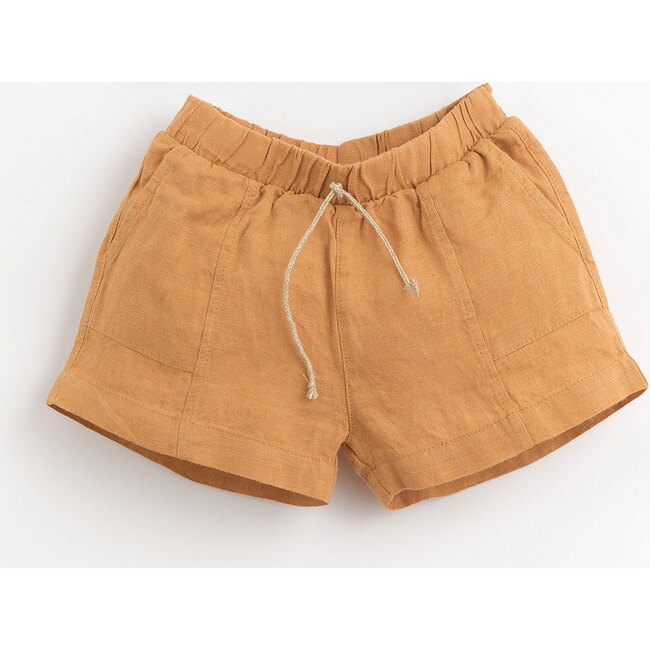 Cinched Waist Drawstring Shorts, Orange