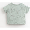 All-Over Fruit Sketch Graphic Print T-Shirt, Blue - Tees - 2