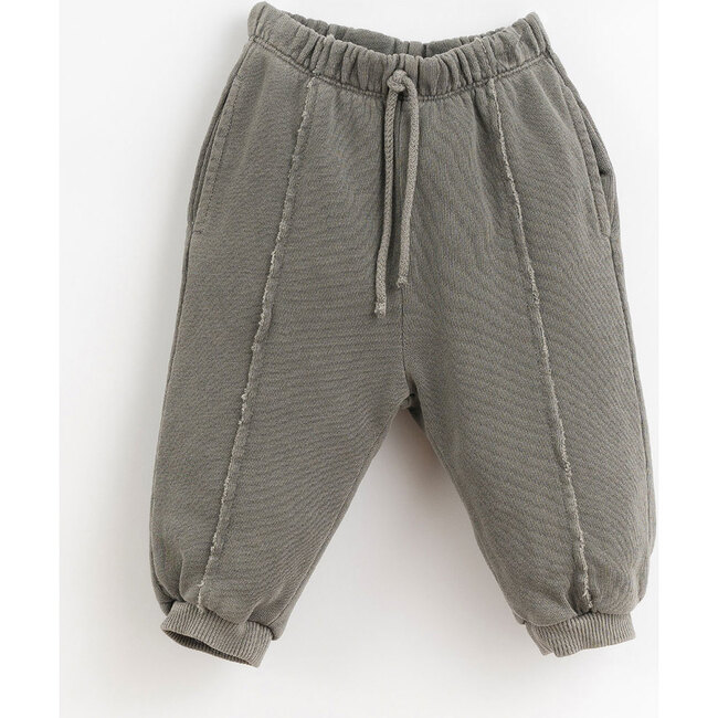 Exposed Seam Drawstring Sweatpants, Grey