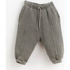 Exposed Seam Drawstring Sweatpants, Grey - Sweatpants - 1 - thumbnail