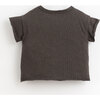 Front Pocket Unfinished Hem T-Shirt, Black - Tees - 2 - thumbnail
