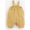 Ruffle Chest Jumpsuit, Mustard - Rompers - 2