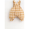 Checked Romper, Yellow And Pink - Rompers - 2