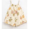 All-Over Fig Graphic Ruffle Short Romper, White - Rompers - 1 - thumbnail
