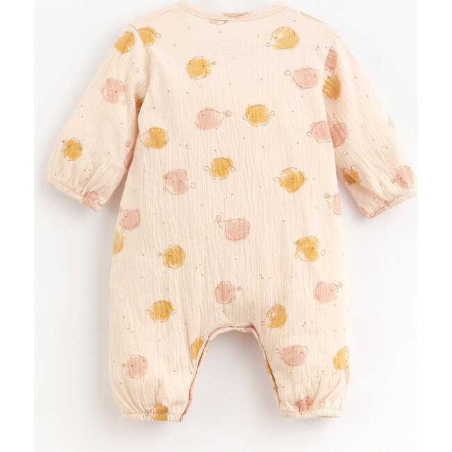 All-Over Blowfish Graphic Print Jersey Romper, Pink And Yellow - Rompers - 2