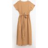 Women's Wrap-Style Silhouette Dress, Rust - Dresses - 2