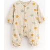 All-Over Print Jersey Romper, Natural - Rompers - 1 - thumbnail