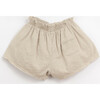 Elastic Waist Lettuce Edge Shorts, Beige - Shorts - 2