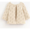Knit Buttoned Cardigan, Natural - Cardigans - 1 - thumbnail