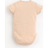 Organic Cotton Henley Bodysuit, Pink - Bodysuits - 2