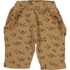 All-Over Minimalistic Print Ruffle Pocket Gauze Pants, Tan And Gold - Pants - 1 - thumbnail