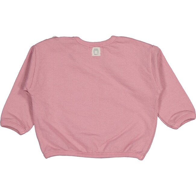 "Sunny Days And Friends" Print Crew Neck Sweatshirt, Pink - Sweatshirts - 2