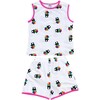 Candy Crush Tank Tee And Shorts Set, White - Mixed Apparel Set - 1 - thumbnail