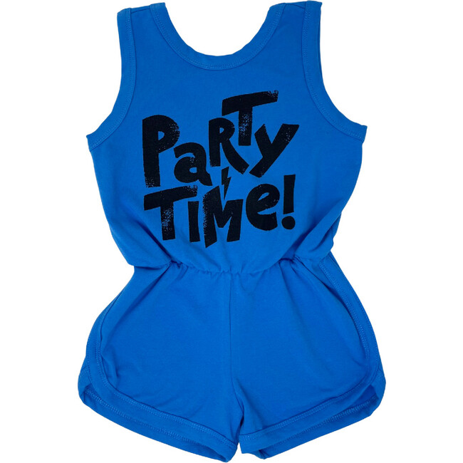 Party Time Sleeveless Romper, Monday Blues - Rompers - 1