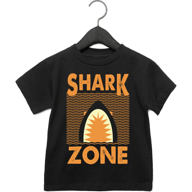Super Duper 'Shark Zone' Crew Neck Tee, Black