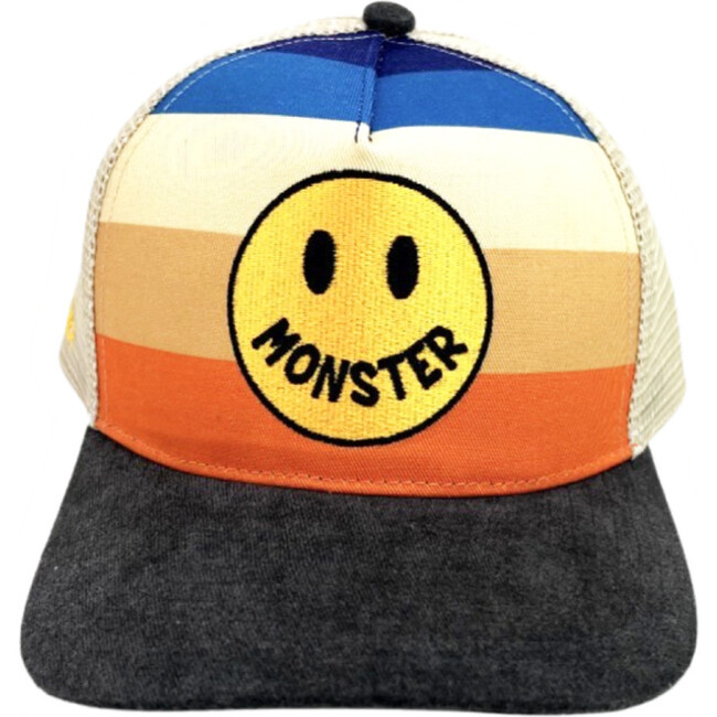 Embroidered MONSTER Trucker Hat, Multicolors - Hats - 1