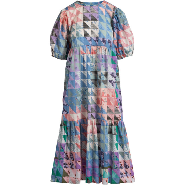 Women's Lara Puff Sleeves Dress, Multi