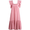 Women's Flora Square Neck Dress, Pink - Dresses - 1 - thumbnail