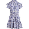 Women's Ella Double Tulip Sleeve Dress, Blue - Dresses - 1 - thumbnail