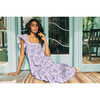 Flora Square Neck Dress, Blue - Dresses - 2