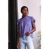 Women's Connie Sleeve Edges Top, Blue - Dresses - 2