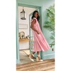 Women's Flora Square Neck Dress, Pink - Dresses - 3