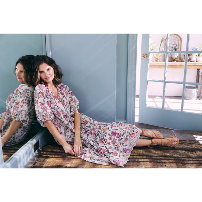 Women's Clemmie Puffed Sleeves Dress, Floral - Dresses - 4