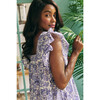 Flora Square Neck Dress, Blue - Dresses - 4