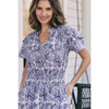 Women's Ella Double Tulip Sleeve Dress, Blue - Dresses - 3