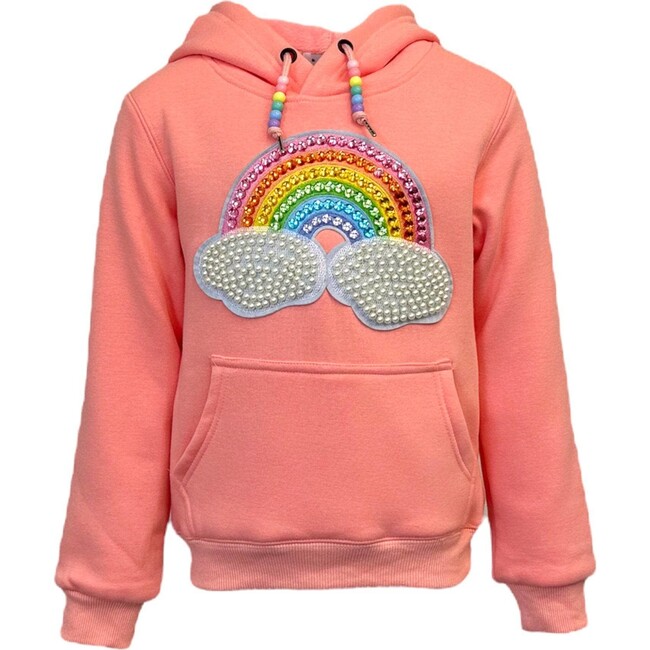 Happy Rainbow Candy Hoodie, Pink