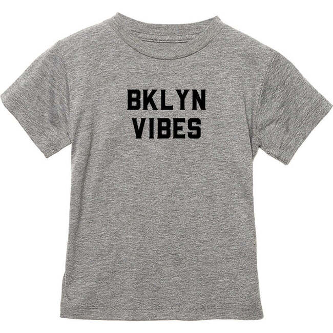 Brooklyn Vibes Short Sleeve Kids T-Shirt, Grey