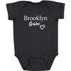 Brooklyn Babe Baby Bodysuit, Charcoal Grey - Bodysuits - 1 - thumbnail