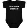 No Sleep in Brooklyn Baby Bodysuit, Black - Bodysuits - 1 - thumbnail