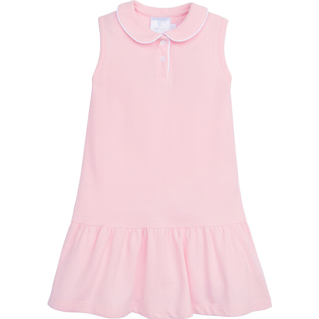 Sleeveless Polo Dress, Light Pink - Dresses - 1
