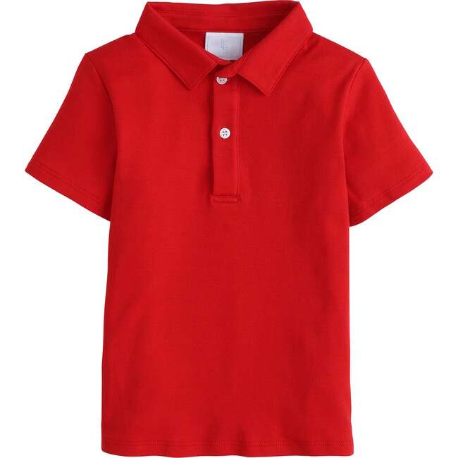 Short Sleeve Solid Polo, Red