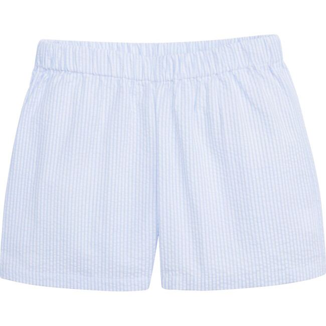 Basic Short, Light Blue Stripe Seersucker - Shorts - 1