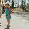 Bree Plaid Tie-Neck Top And Short Set, Lupine - Mixed Apparel Set - 2