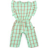 Willow Baby Plaid Ruffled Sleeve Jumper, Paradise Sage - Rompers - 1 - thumbnail