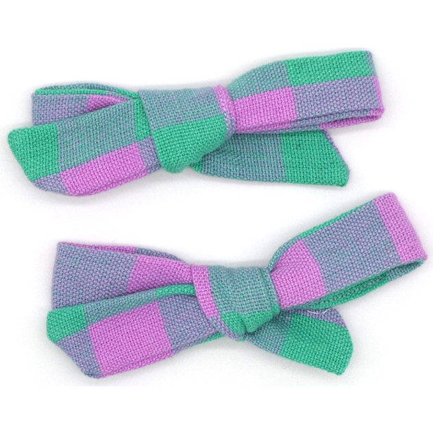 Right-Sided Alligator Clip Small Bow Set, Lupine