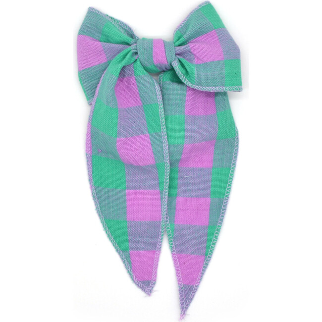 Right-Sided Alligator Clip Large Bow, Lupine