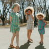 Saylor Plaid Sleeveless Back-Tie Top And Shorts Set, Paradise Sage - Mixed Apparel Set - 4