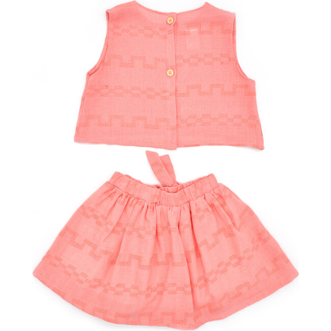 Sadie Semi-Cropped Top And Twirl Skirt Set, Hibiscus - Skirts - 3