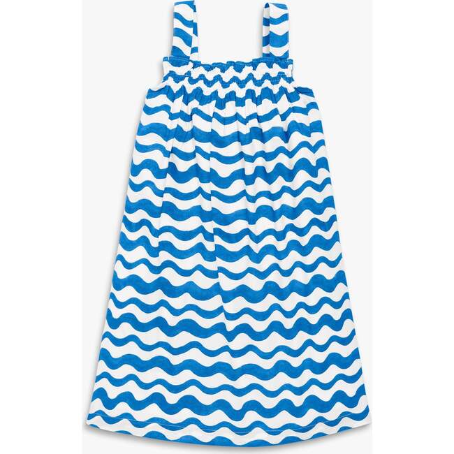 Sundress In Watercolor Waves, Blueberry Watercolor Wave