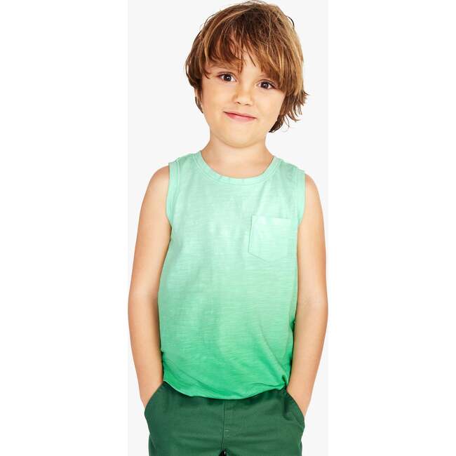 Pocket Tank In Dip-Dye, Green Apple Dip Dye - Tank Tops - 2