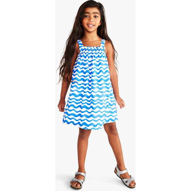 Sundress In Watercolor Waves, Blueberry Watercolor Wave - Dresses - 2
